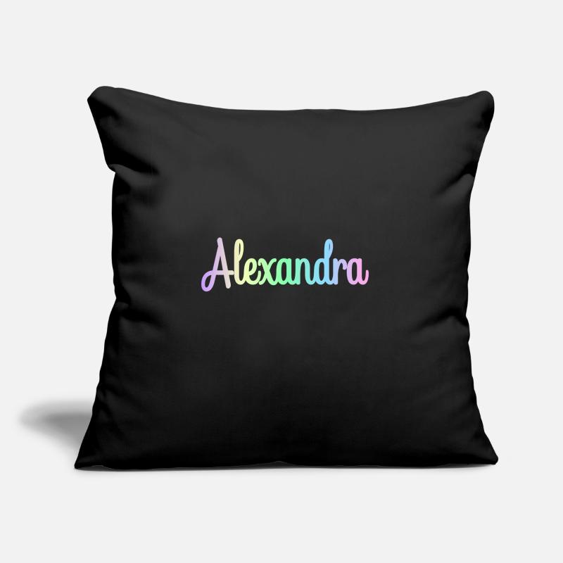 ALEXANDRA Rainbow Minimalist Cursive Sofakissen mit Füllung 45 x 45 cm