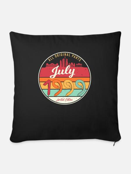 Coole Geschenkidee Für Juli 1999 - Sofakissen mit Füllung 45 x 45 cm - Schwarz