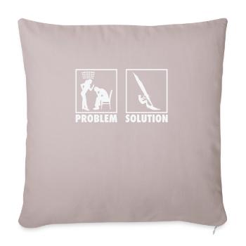 Windsurf Windsurfer Déclaration Solution au problème. - Coussin et housse de 45 x 45 cm - taupe clair - Devant