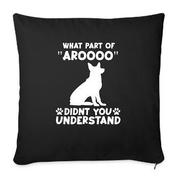 Mignon berger propriétaire Gassi drôles de chiens - Coussin et housse de 45 x 45 cm - noir - Devant