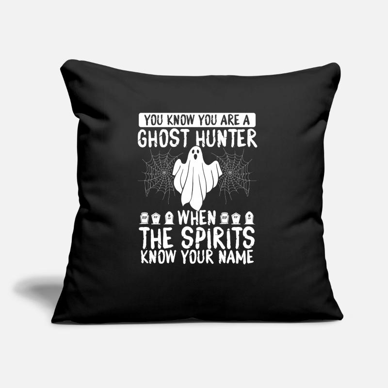 Halloween Ghost Hunting Spirits Funny Ghost Hunter Sofakissen mit Füllung 45 x 45 cm