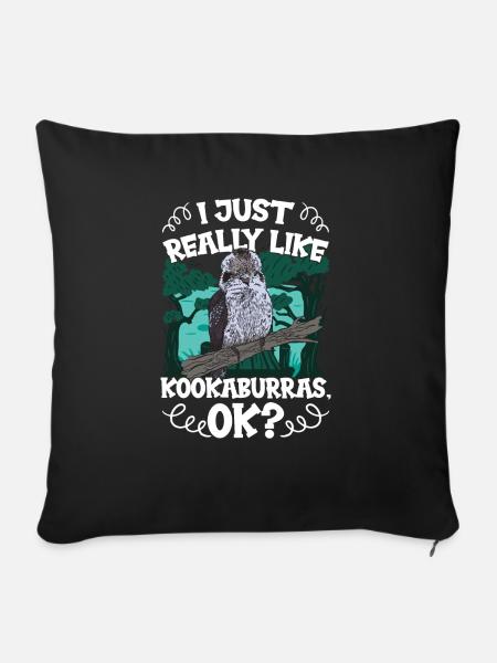 Kookaburra - Sofakissen mit Füllung 45 x 45 cm - Schwarz