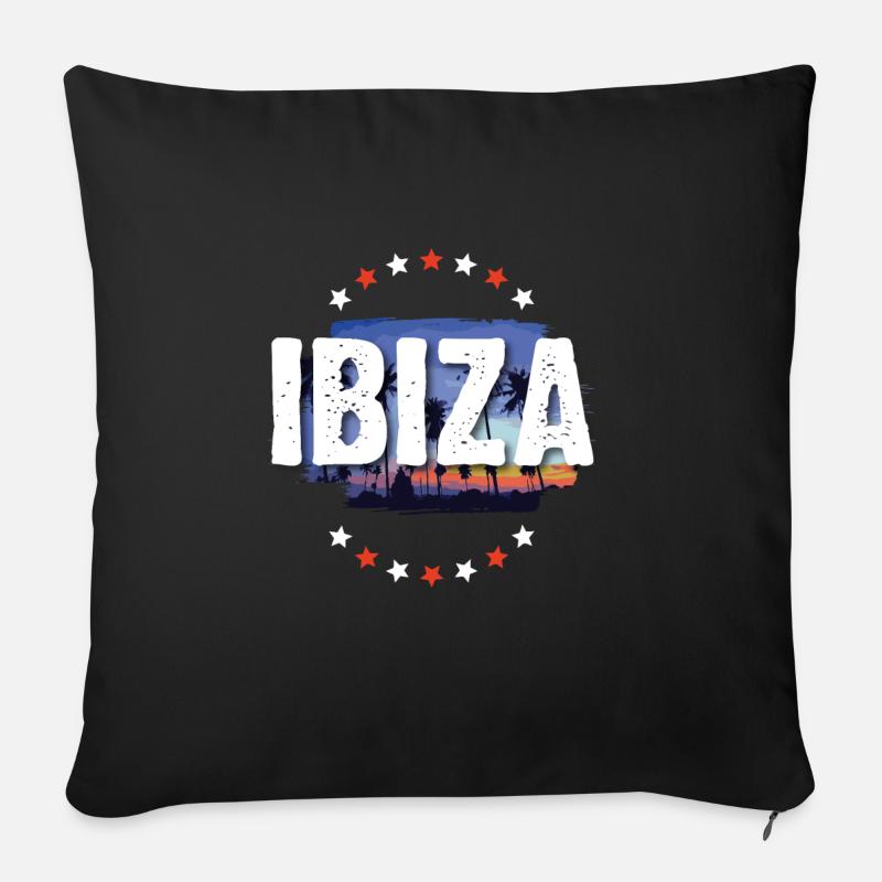 Ibiza - Sofakissen mit Füllung 45 x 45 cm - Schwarz
