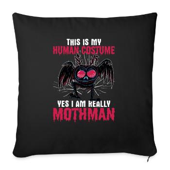 Mottenmann Gift - Sofa pillow with filling 45cm x 45cm - black - Front