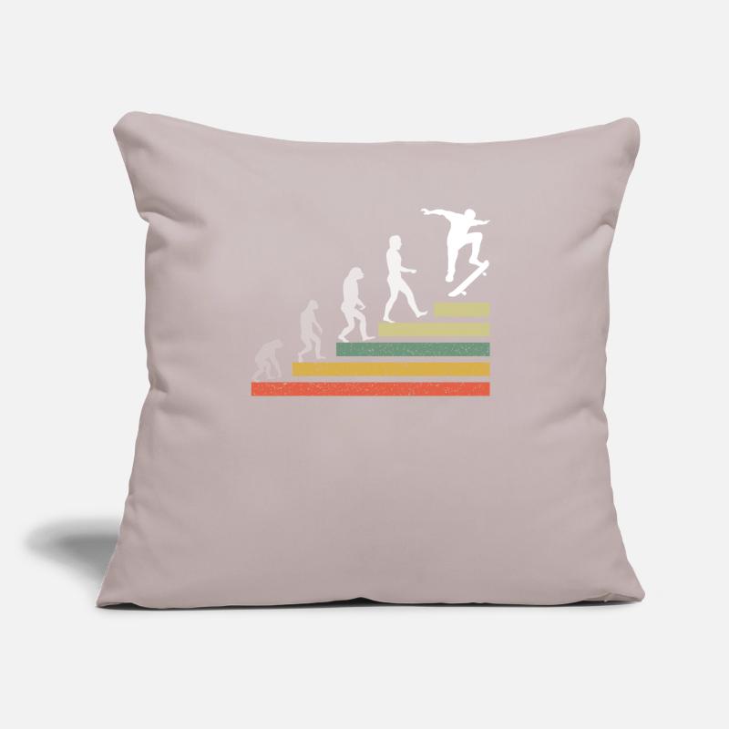 Retro Skating Board Skate Evolution Skateboard Sofa pillow with filling 45cm x 45cm