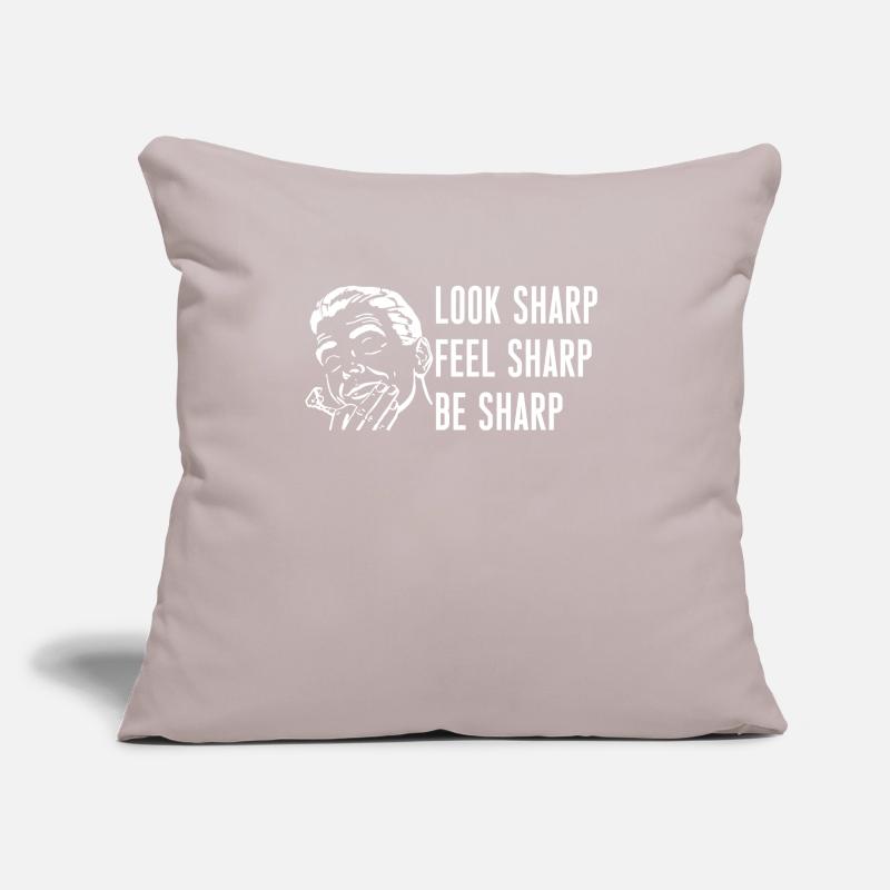 Look Sharp Feel Sharp Be Sharp Barber Shirt Sofa pillow with filling 45cm x 45cm