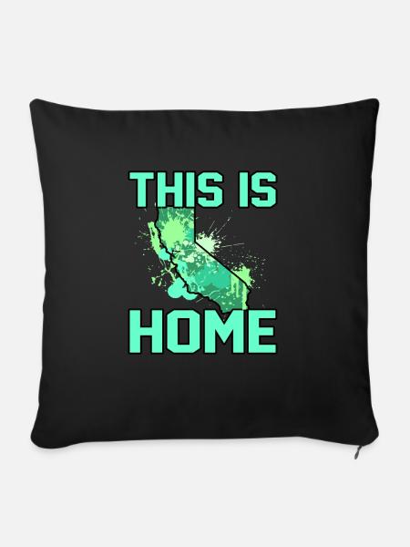 California Home Geschenk - Sofakissen mit Füllung 45 x 45 cm - Schwarz