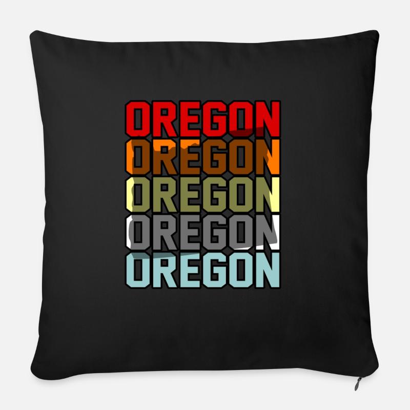 Oregon aime le cadeau de la maison - Coussin et housse de 45 x 45 cm - noir