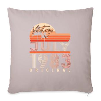 1983 Im Juli Retro - Sofakissen mit Füllung 45 x 45 cm - helles Taupe - Vorne