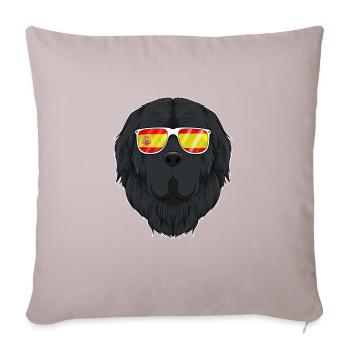 Newfoundland I Spain Sunglasses I Spanish Flag - Sofakissen mit Füllung 45 x 45 cm - helles Taupe - Vorne