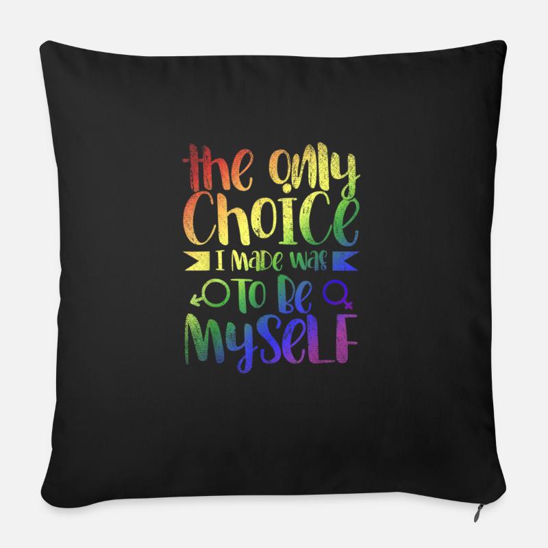 Liebe LGBTQ Regenbogen Gleichberechtigung Pride - Sofakissen mit Füllung 45 x 45 cm - Schwarz