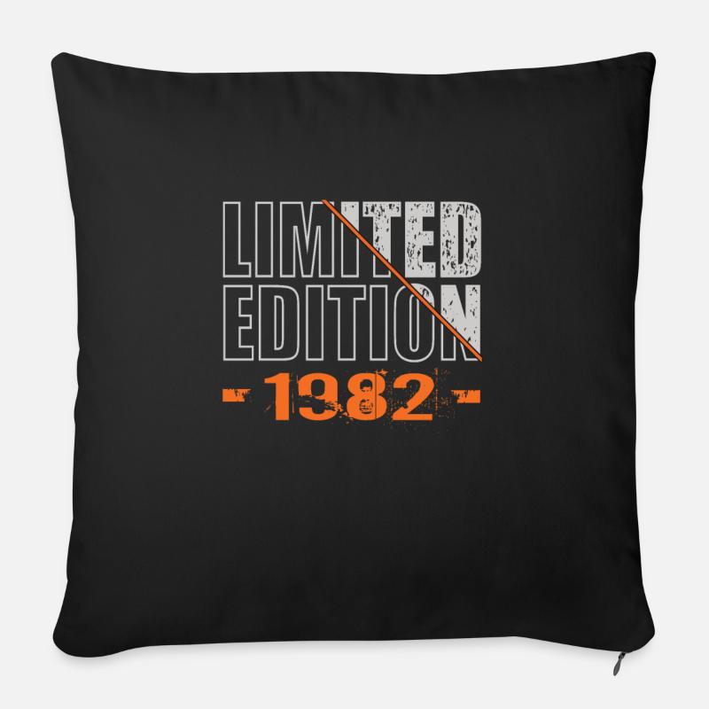 Limited Edition 1982 - Sofakissen mit Füllung 45 x 45 cm - Schwarz