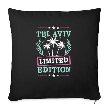 Tel Aviv Édition Limitée - Coussin et housse de 45 x 45 cm - noir - Devant