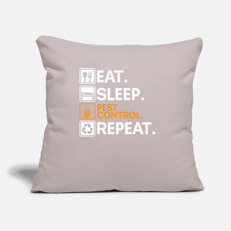 Essen Schlaf Schädlingsbekämpfung Kammerjäger Schädlingsbekämpfung Sofakissen mit Füllung 45 x 45 cm
