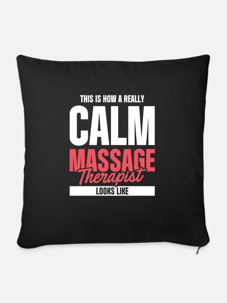 Massage Therapist - Sofakissen mit Füllung 45 x 45 cm - Schwarz