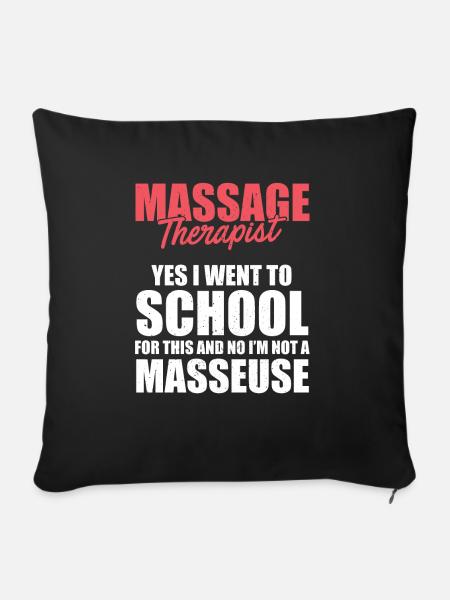 Massage Therapist - Sofakissen mit Füllung 45 x 45 cm - Schwarz