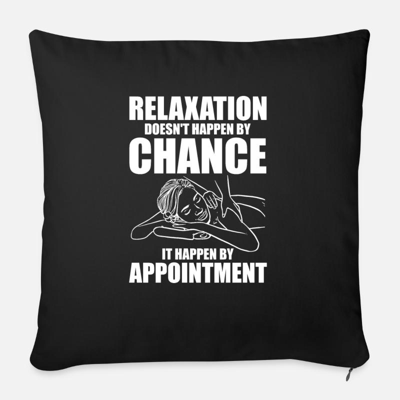 Massage Therapist - Sofa pillow with filling 45cm x 45cm - black