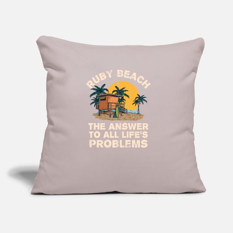 Ruby Beach Answer To All Life's Problems Vacation Sofakissen mit Füllung 45 x 45 cm