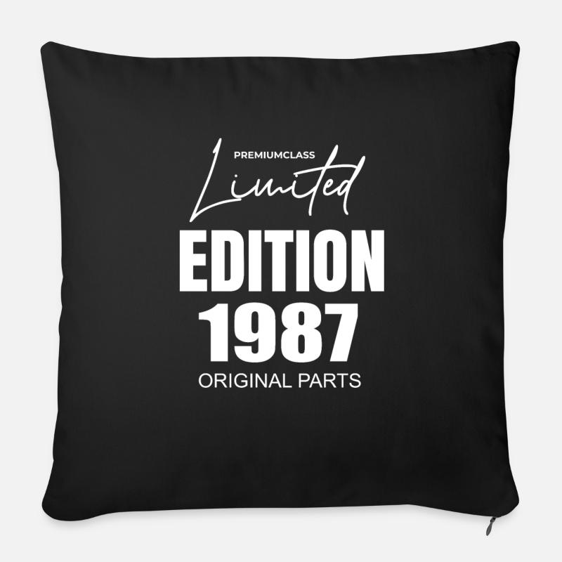 Limited Edition 1987 - Sofakissen mit Füllung 45 x 45 cm - Schwarz