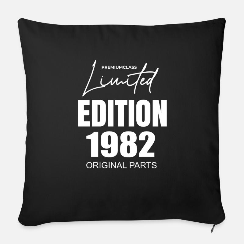 Limited Edition 1982 - Sofakissen mit Füllung 45 x 45 cm - Schwarz