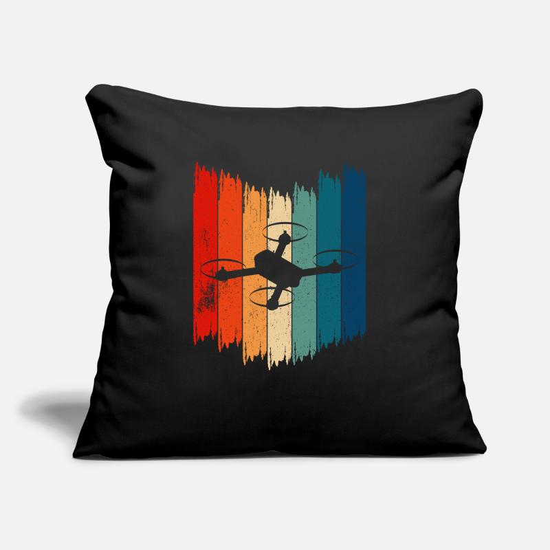 Retro Drones Vintage Drones Coussin et housse de 45 x 45 cm