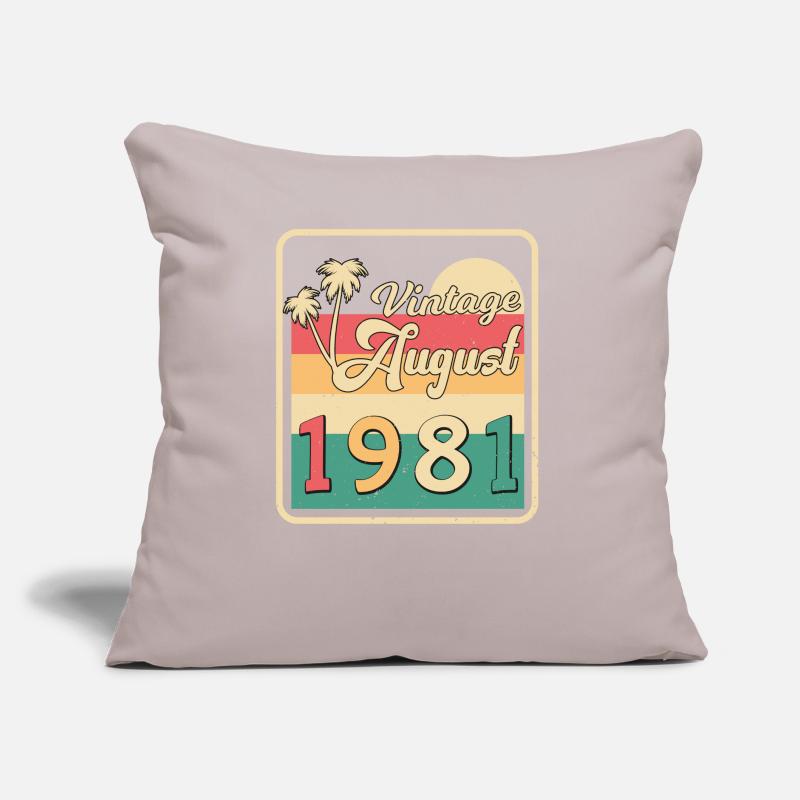 1981 August Gift Idea Sofa pillow with filling 45cm x 45cm