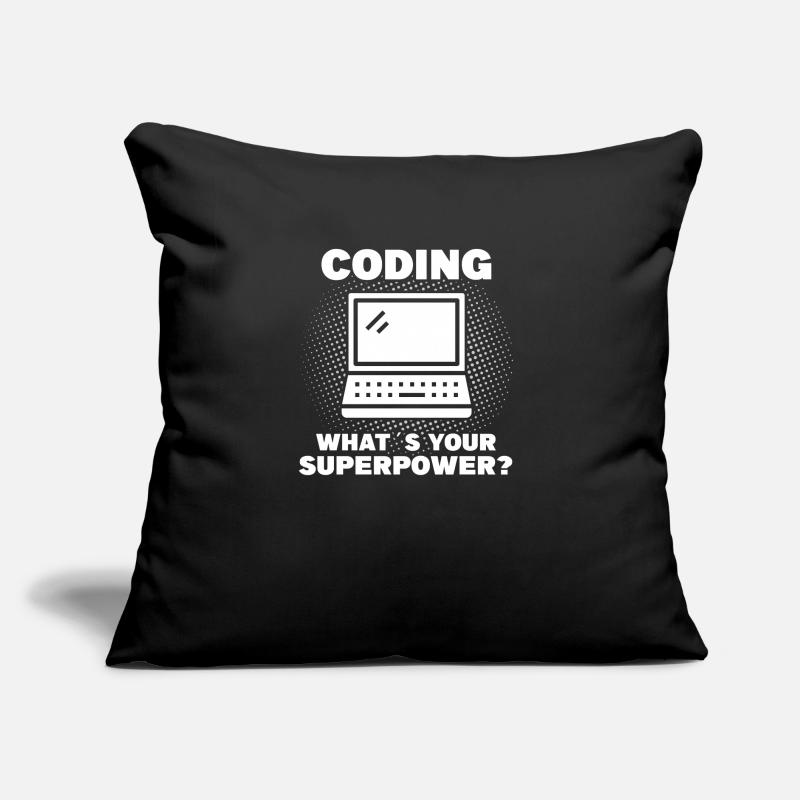 Programmeur de codage Coder Développeur de logiciels Coussin et housse de 45 x 45 cm