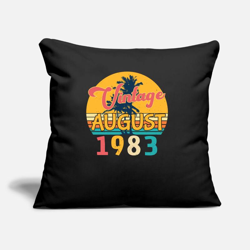 Année de construction 1983 en août Coussin et housse de 45 x 45 cm