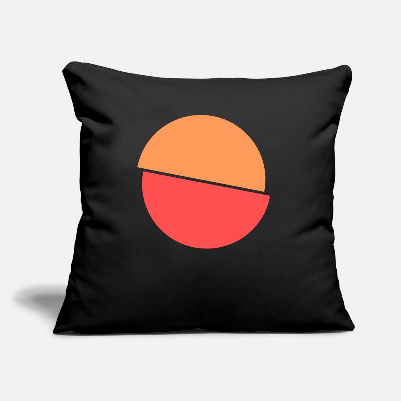 Split Squiggle Orange And Red Design Sofa pillow with filling 45cm x 45cm