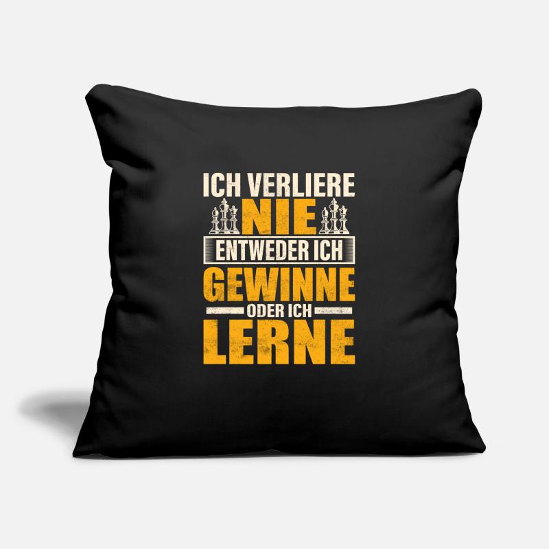 Ich verliere nie. Entweder ich gewinne oder ich le Sofakissen mit Füllung 45 x 45 cm