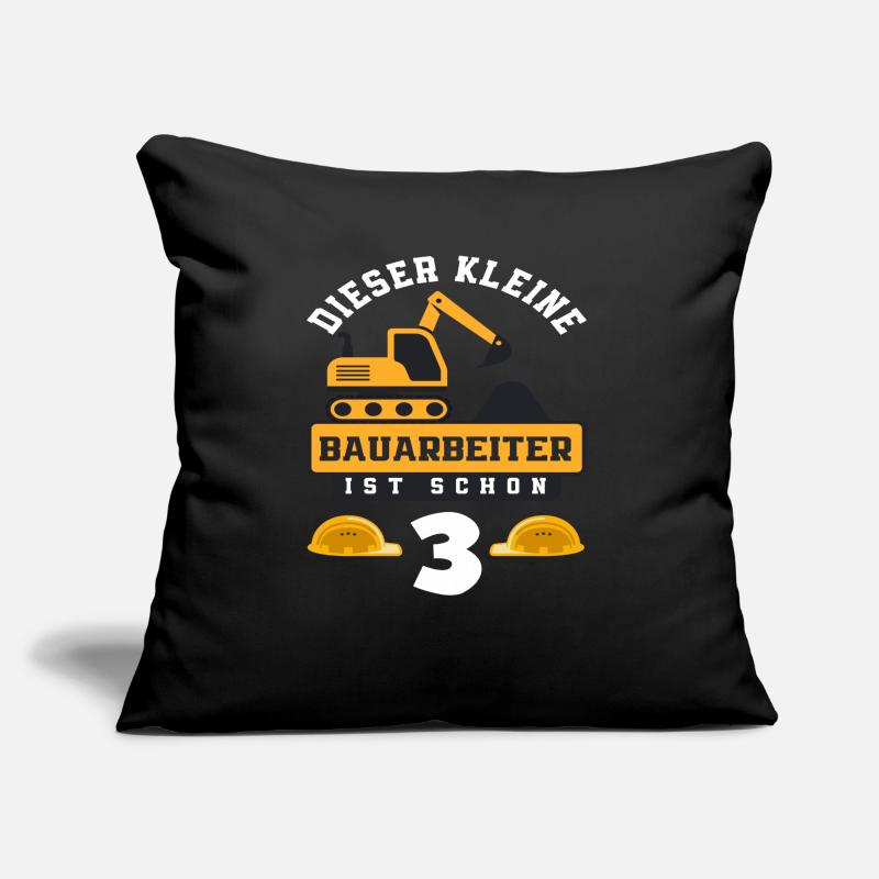 Construction Worker 3rd Birthday Excavator Boys Gift Sofa pillow with filling 45cm x 45cm