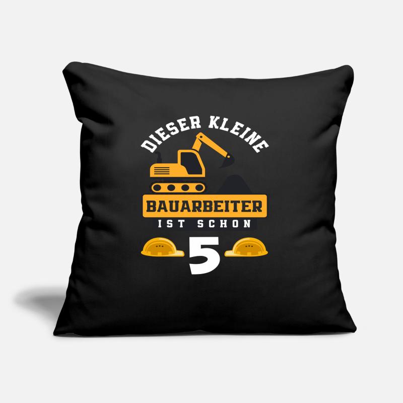 Construction Worker 5th Birthday Excavator Boys Gift Sofa pillow with filling 45cm x 45cm