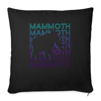 Mammut Elefant Retro - Sofakissen mit Füllung 45 x 45 cm - Schwarz - Vorne