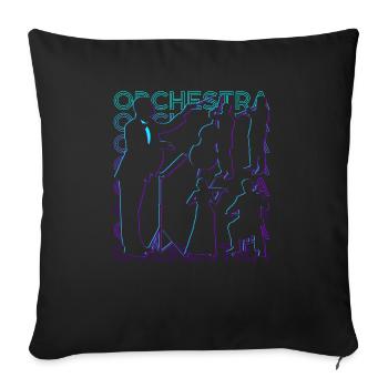 Orchestermusik Dirigent Retro - Sofakissen mit Füllung 45 x 45 cm - Schwarz - Vorne