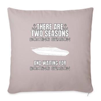 Boat Regatta . Powerboat motor yacht . Yacht Sailing - Sofa pillow with filling 45cm x 45cm - light taupe - Front