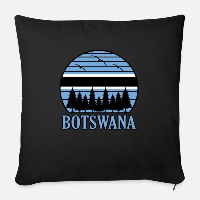 Botswana - Sofakissen mit Füllung 45 x 45 cm - Schwarz