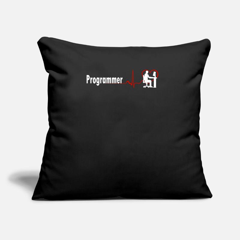 CONCEPTION UNIQUE DE HEARTBEAT DE PROGRAMMEUR Coussin et housse de 45 x 45 cm