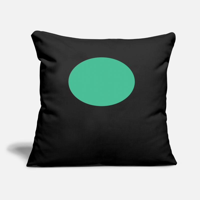 Ovale vert Conception simple Coussin et housse de 45 x 45 cm