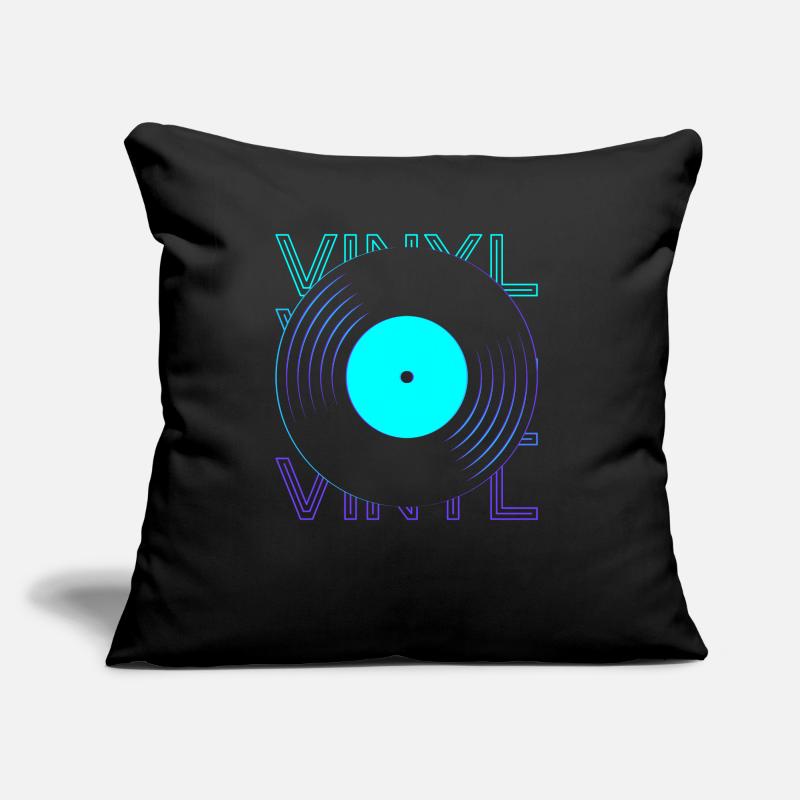 Disque vinyle Vinyle Record Player Phon Coussin et housse de 45 x 45 cm