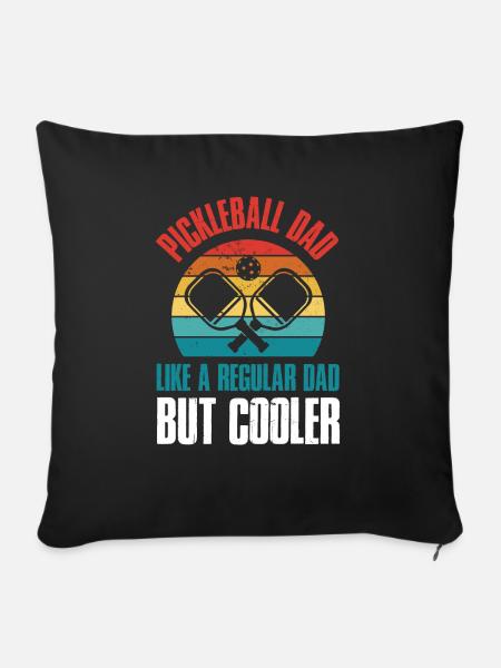 Pickleball Dad Pickleball Geschenk - Sofakissen mit Füllung 45 x 45 cm - Schwarz