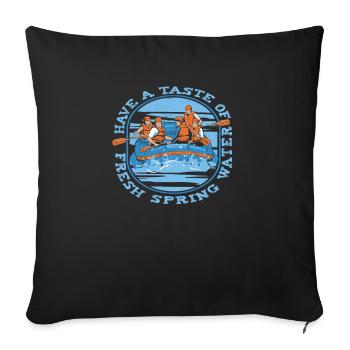 Rafting Canoë Kayak d’eau vive - Coussin et housse de 45 x 45 cm - noir - Devant