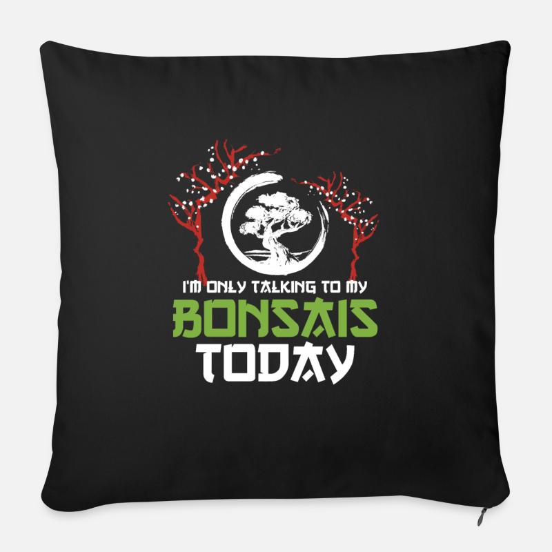 Bonsaï - Coussin et housse de 45 x 45 cm - noir