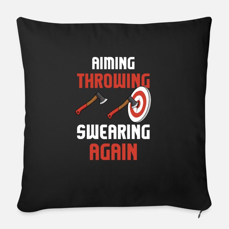 Axe ThrowIng Axe Double Axe Thrower - Sofa pillow with filling 45cm x 45cm - black