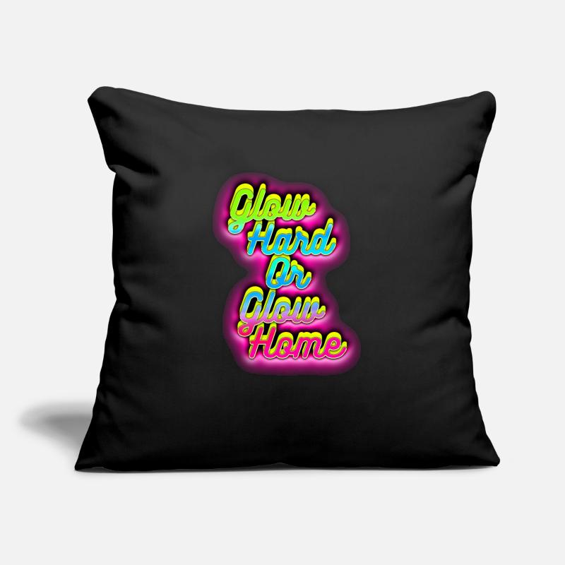 Glow Hard oder Glow Home Sofakissen mit Füllung 45 x 45 cm