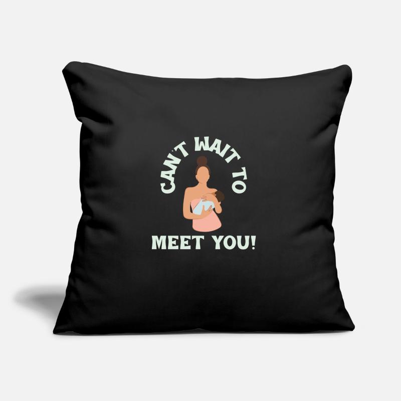 J’ai hâte de vous rencontrer Coussin et housse de 45 x 45 cm