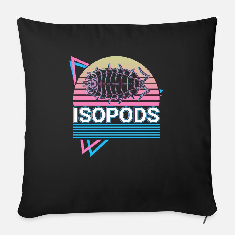 Isopods Retro - Sofakissen mit Füllung 45 x 45 cm - Schwarz