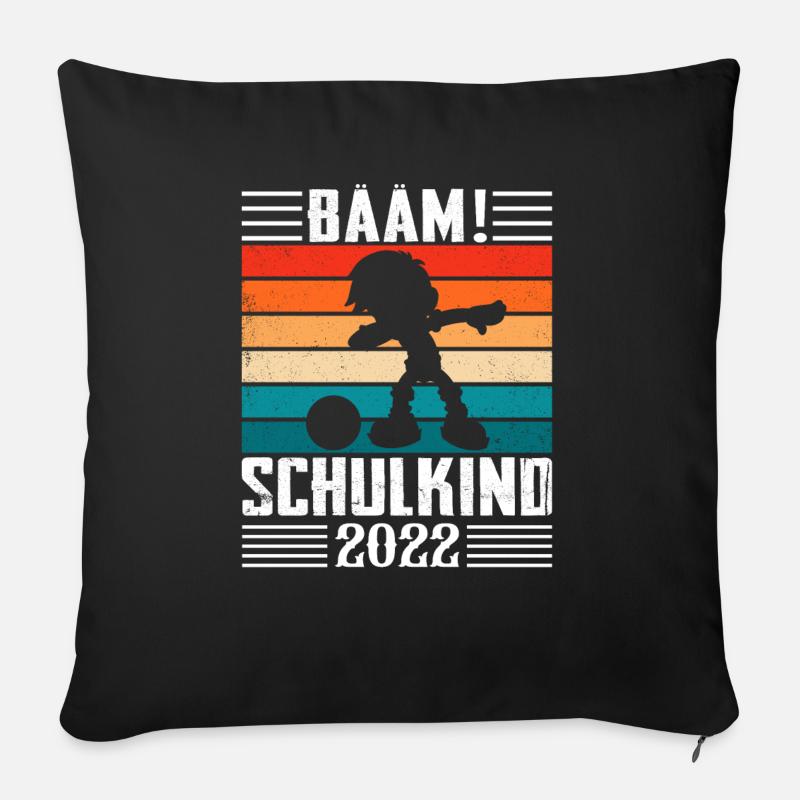 Schulkind 2022 - Sofakissen mit Füllung 45 x 45 cm - Schwarz