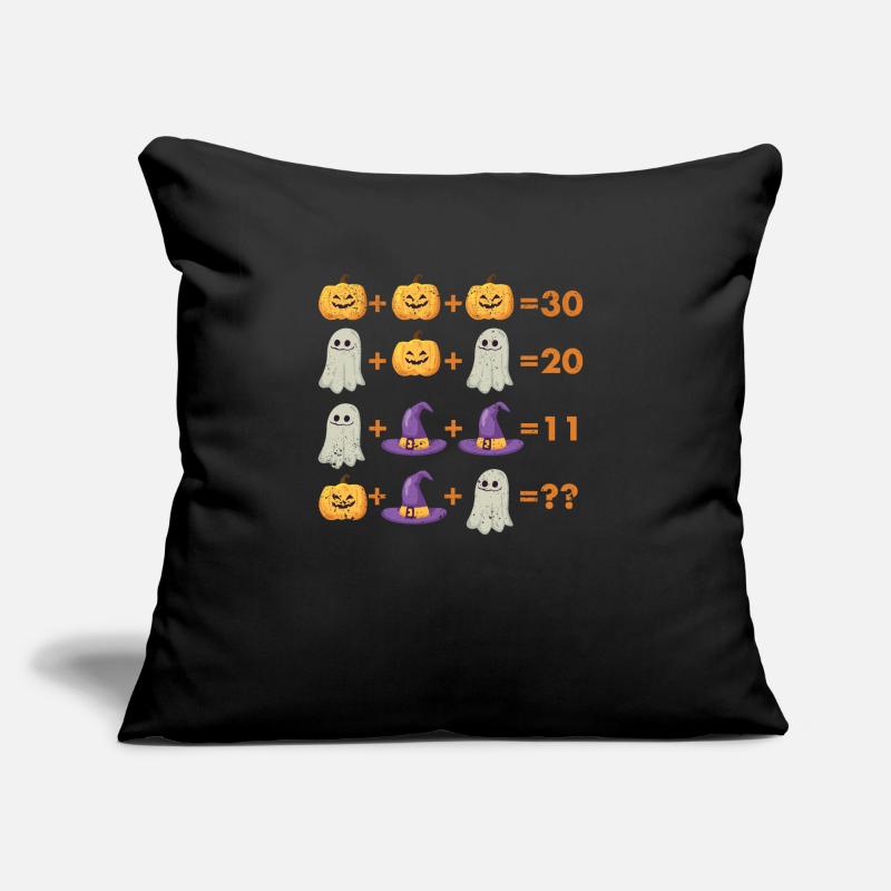 Math Equation Pumpkin Ghost Witch Bat Sofa pillow with filling 45cm x 45cm