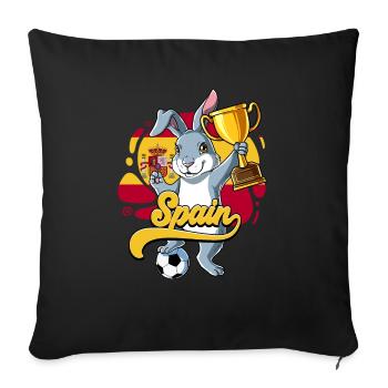 Spanien Fußball - Sofakissen mit Füllung 45 x 45 cm - Schwarz - Vorne