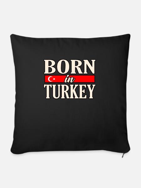 Türkei - Sofakissen mit Füllung 45 x 45 cm - Schwarz